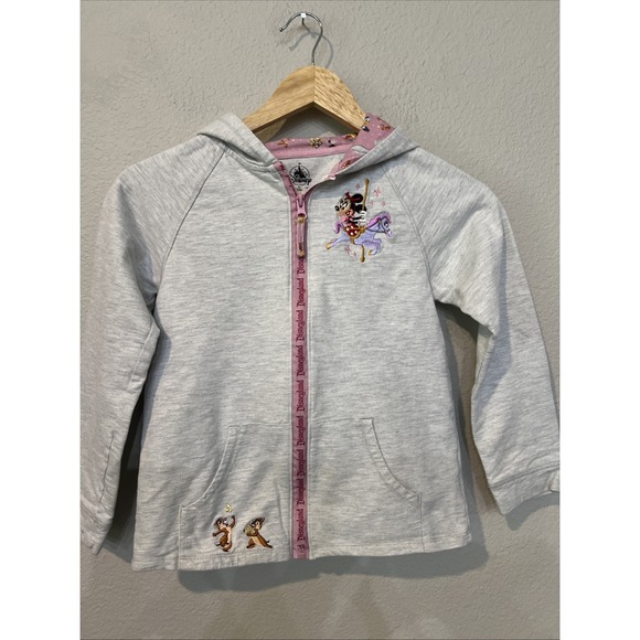 World of Treasures Other - Walt Disney DISNEYLAND Park Life Embroidered Zip Up Hoodie Sweatshirt MEDIUM